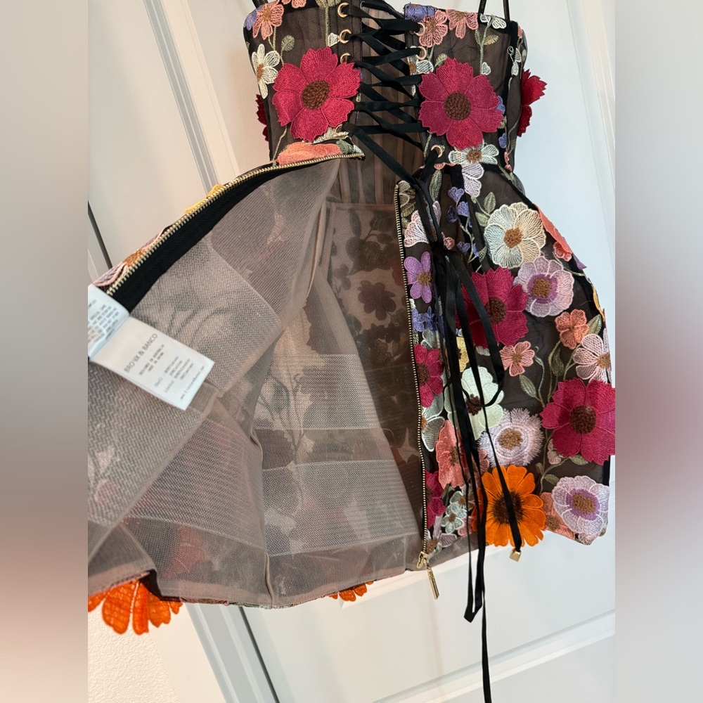 NWOT BRONX AND BANCO BOUQUET MARAYA MULTI STRAPLESS MINI DRESS - Picture 14 of 15